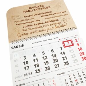 Wall calendar ,,Babukes namu taisykles,,