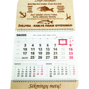 Wall calendar ,,Zvejo taisykles,,