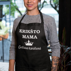 Apron ,, Kriksto mama griliaus karaliene,,