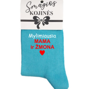 Printed Sock for Women ,,Mylimiausia mama, ir zmona,,