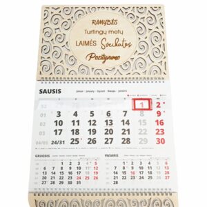 Wall calendar ,,Ramybes,turtingu metu..,,