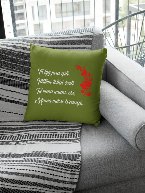 Pillow with print ,,Tu lig jura gili..,,