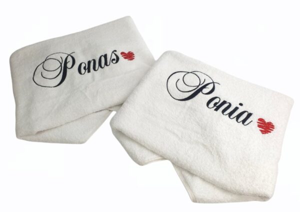 Towels set  ,,Ponas & Ponia,,