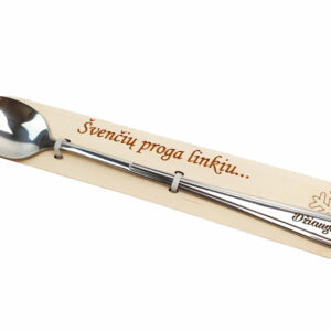 Spoon with pad  ,,Svenciu proga linkiu DZIAUGSMO,,
