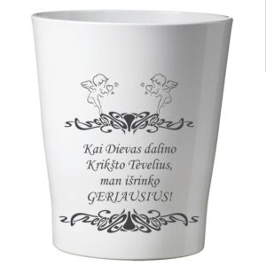 Flowers pot ,,Kai Dievas dalino Kriksto tevelius,,