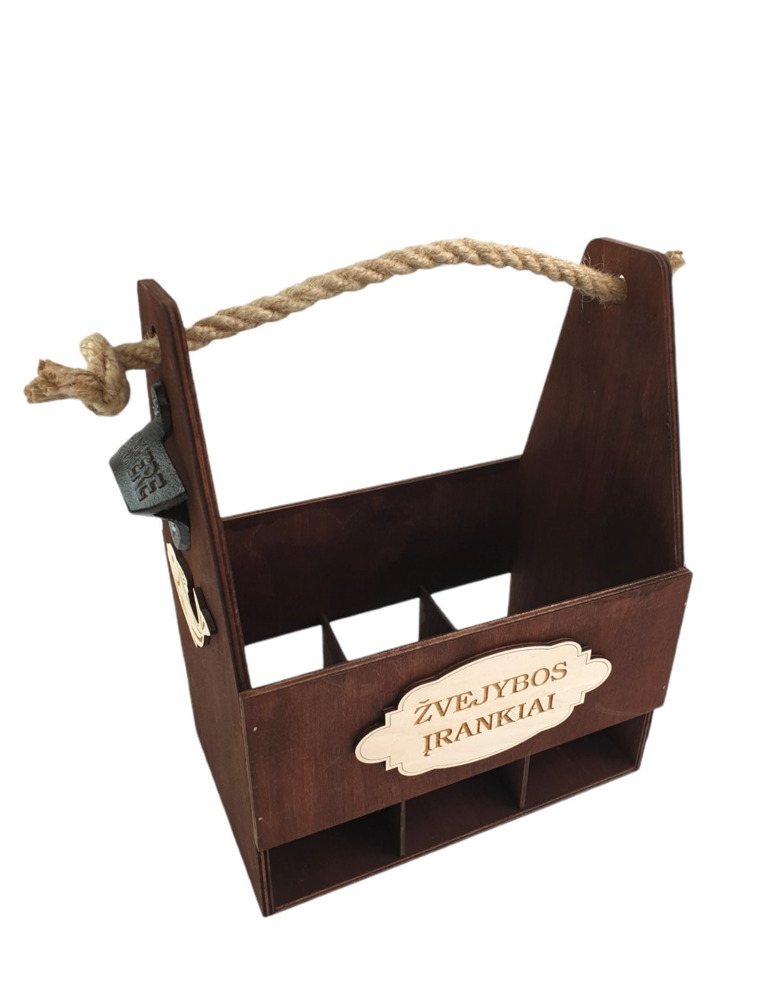 Beer box with opener ,,Zvejybos irankiai,,
