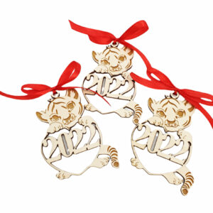 CHRISTMAS TREE BAUBLE/GIFT  tag ,,TIGER,,