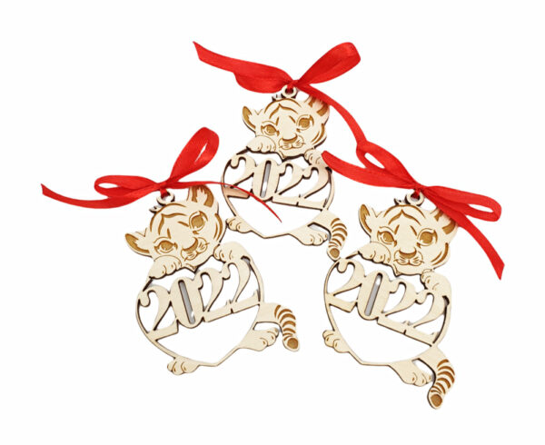 CHRISTMAS TREE BAUBLE/GIFT  tag ,,TIGER,,