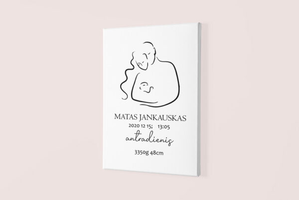 New baby born information On Canvas Print