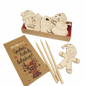 Kids Wooden Drawing ,,Spalvotu Kaledu belaukiant,,