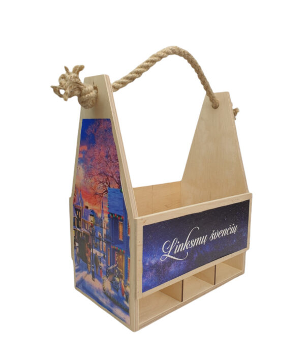 Beer box with stickers ,,Linksmu svenciu,, - Image 2