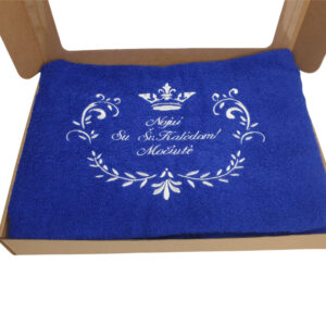 Personalised Towel with cardboard box ,,Nojui,su sv. Kaledom,,
