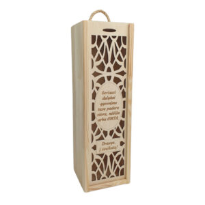 Wooden  Wine Box ,,Geriausi dalykai gyvenime...,,