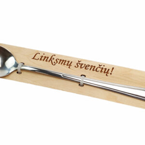 Spoon with pad ,,Linksmu svenciu...,,