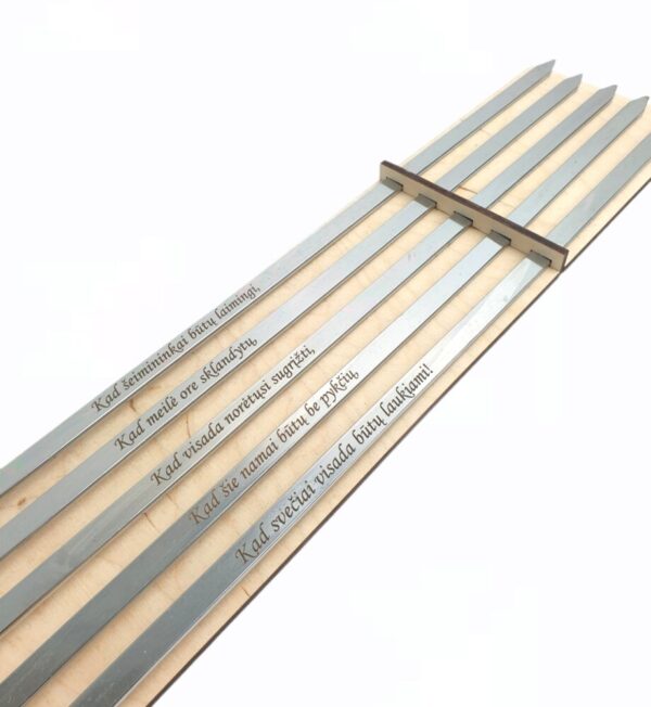 BBQ metal sticks set  ,,Kad seimininkai butu...,, - Image 2