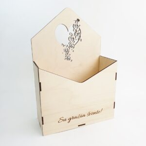 Wood envelope for flower ,,Su grazia svente,,