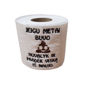 Embroidered toilet paper ,,Jeigu metai buvo...,,