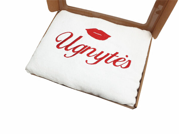 Personalised Towel with cardboard box ,,Ugnytes,,