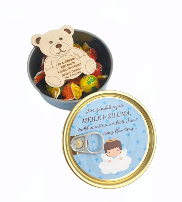 Invitation Gift canned ,,Jus spinduliuojate meile ir siluma..,,