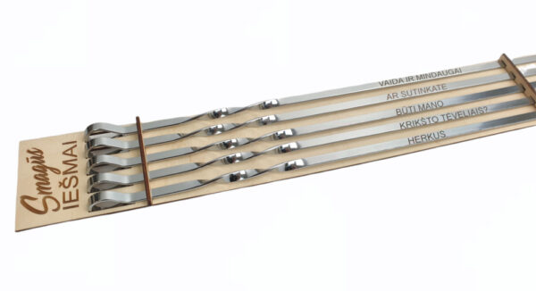 Personalised BBQ metal sticks set - Image 2