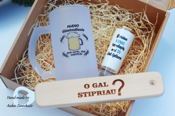 Birthday Gift set for him ,,Mano gimtadienis,,