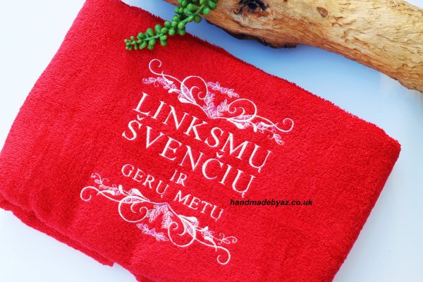 Towel  ,,Linksmu svenciu,,