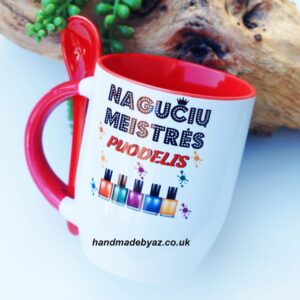 Cup with Spoon ,,Naguciu meistres,,