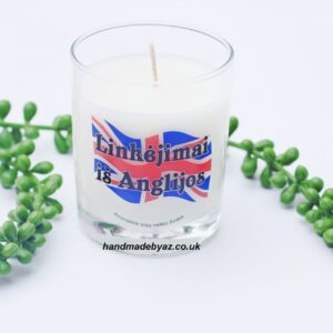 Soy Wax Candle ,,Linkejimai is Anglijos,,