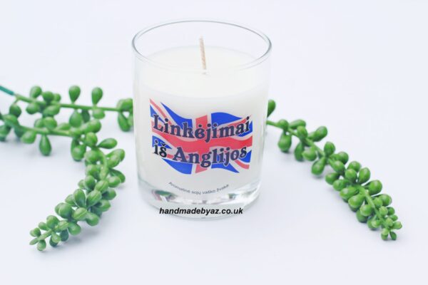 Soy Wax Candle ,,Linkejimai is Anglijos,,
