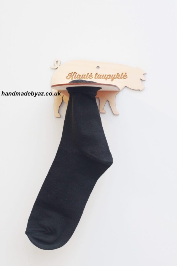 Piggy bank with sock ,,Kiaule taupykle,,