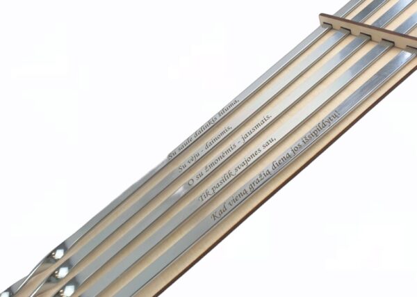 BBQ metal sticks set  ,,Su saule dalinkis siluma,,
