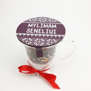Double Walled Glass Mug ,,Mylimam seneliui,,