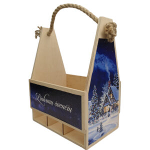 Beer box with stickers ,,Linksmu svenciu,,