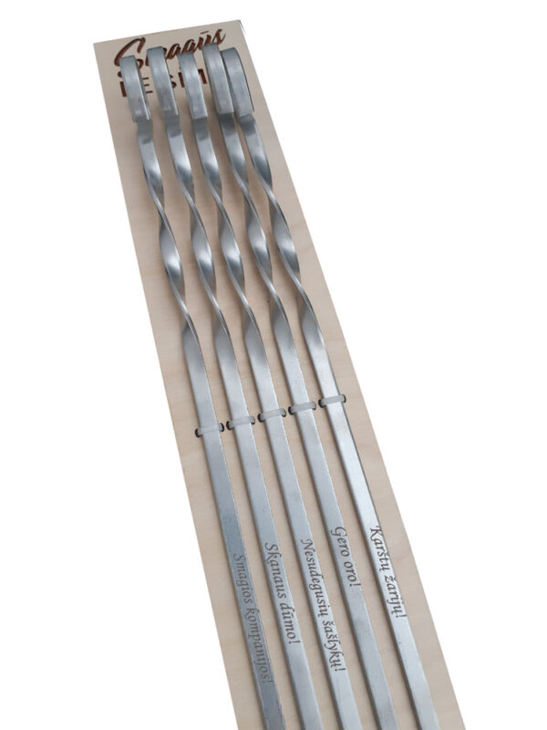 BBQ metal sticks set  ,,Karstu zariju...,,