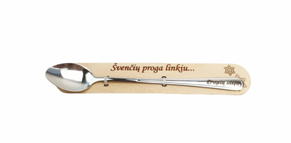 Spoon with pad  ,,Svenciu proga linkiu,,