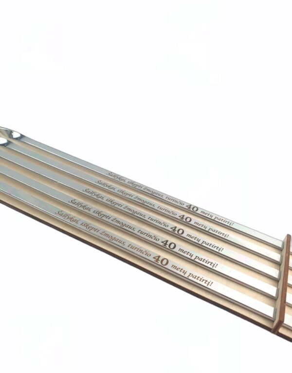 BBQ metal sticks set  ,,40 metu patirtis,, - Image 2
