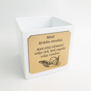Flowers pot ,,Mieli,Kriksto teveliai...,,