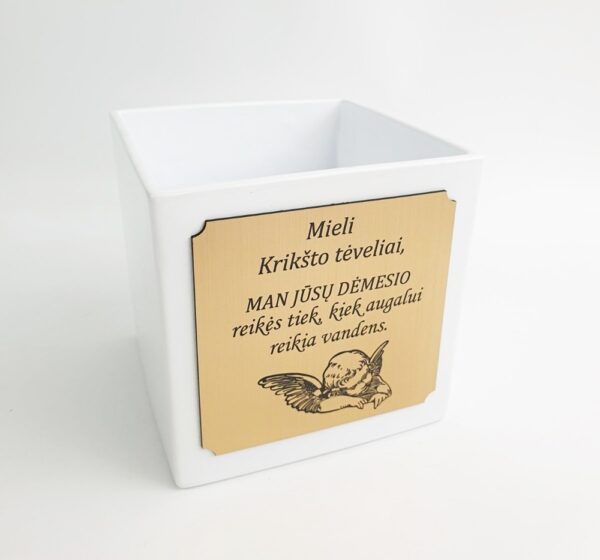 Flowers pot ,,Mieli,Kriksto teveliai...,,