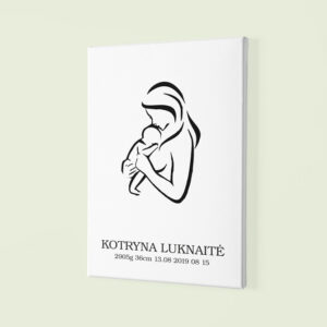 New baby born information On Canvas Print