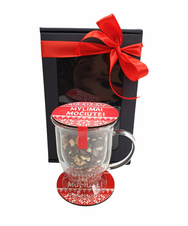 Double Walled Glass Mug  set ,,Kaledine arbata,,