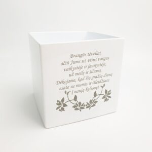 Flowers pot ,,Brangus teveliai,aciu Jums,,