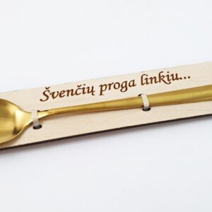 Spoon with pad  ,,Svenciu proga linkiu,,