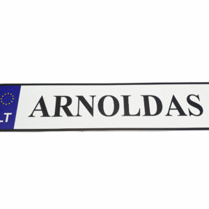 Personalised novelty metal car registration number