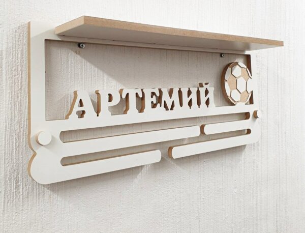 Personalised Trophy Shelf, Medal hanger / holder. - Image 8
