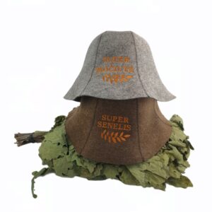 Sauna hats for couple  ,,Super senelis,Super mociute,,