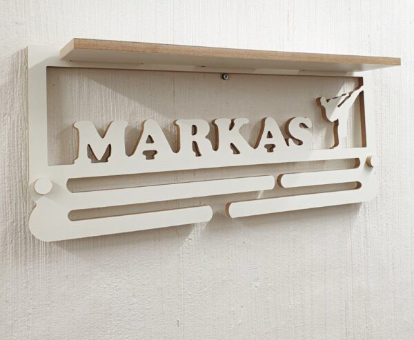 Personalised Trophy Shelf, Medal hanger / holder. - Image 3