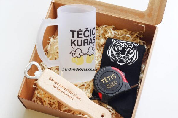 Gift set for him ,,Tetis visu galu meistras,,