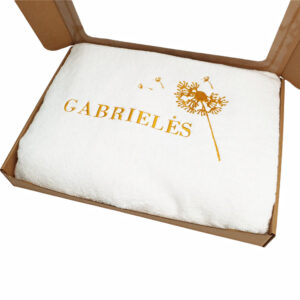Personalised Towel with cardboard box ,,Gabrieles,,