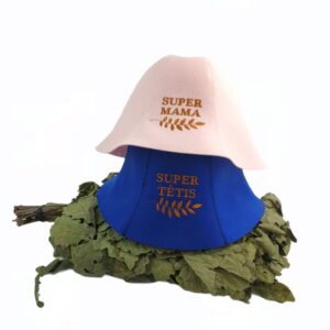 Sauna hats for couple  ,,Super mama,Super tetis,,