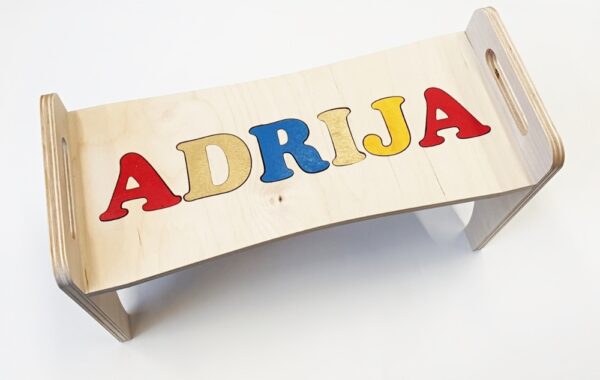 Personalised stool with puzzle - Image 4